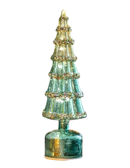 Henriette - Rotating Tree with Lights - Green