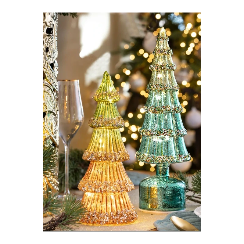 Henriette - Albero Rotante con Luci - Verde