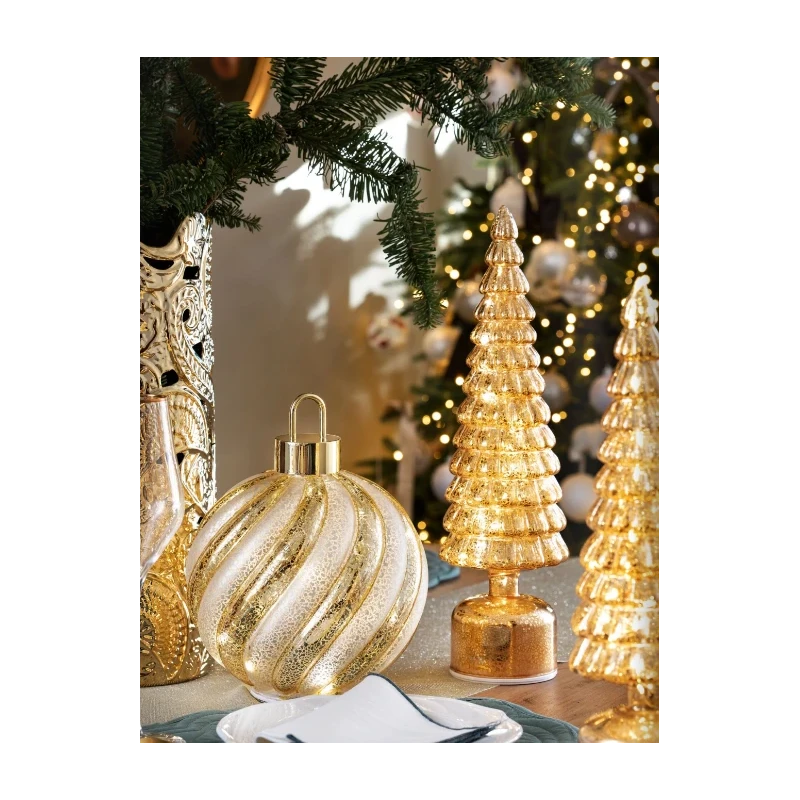 Henriette - Sfera Rotante con Luci - Oro