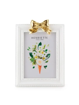 Henriette - Cornice Bow Ostuni - Bianco / Oro