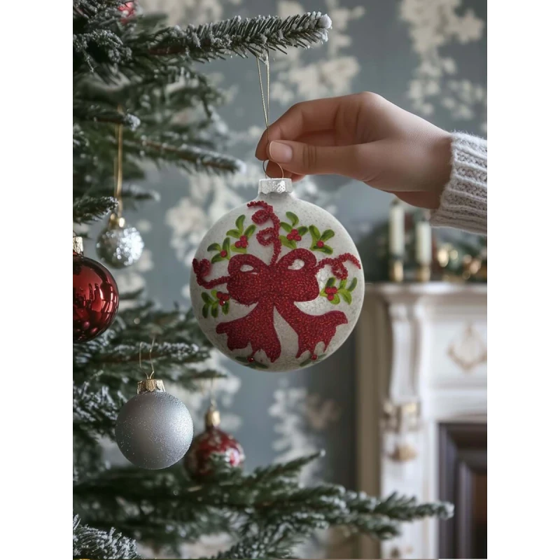 Blanc MariClò - Pallina di Natale Ornamenta Collection - Fiocco