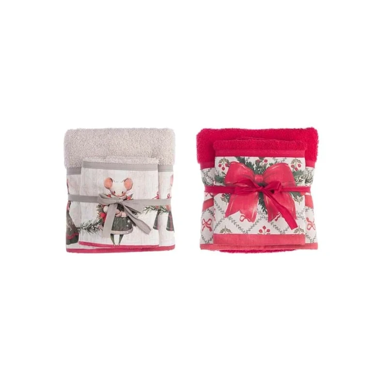 Blanc MariClò - Coppia Spugna Favola di Natale - Fiocco