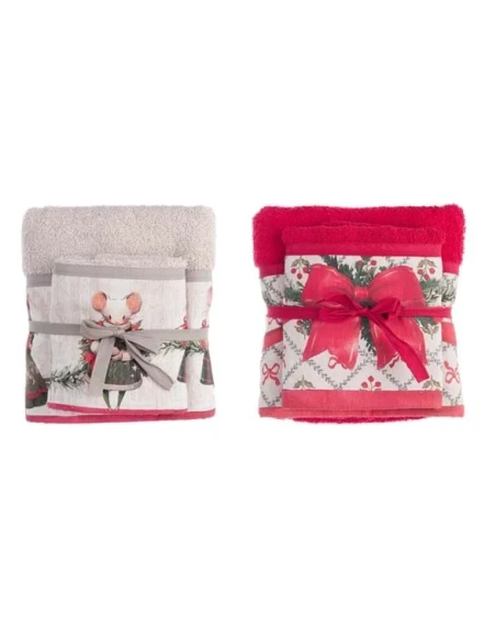 Blanc MariClò - Coppia Spugna Favola di Natale - Topini