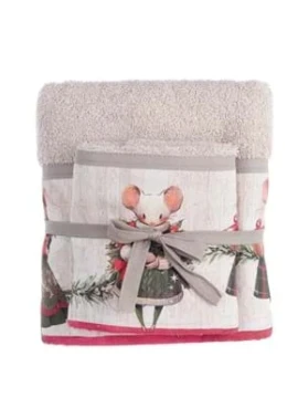 Blanc MariClò - Christmas Fairytale Sponge Pair - Mice