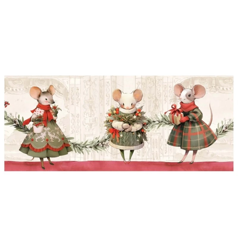 Blanc MariClò - Coppia Spugna Favola di Natale - Topini