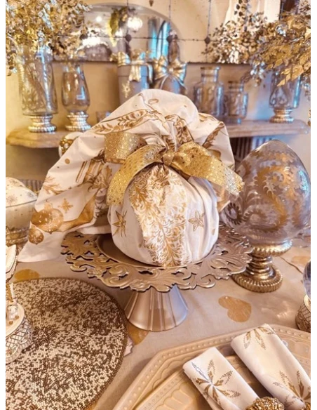 Blanc MariClò - Foulard Porta Panettone- Magia d'Oro