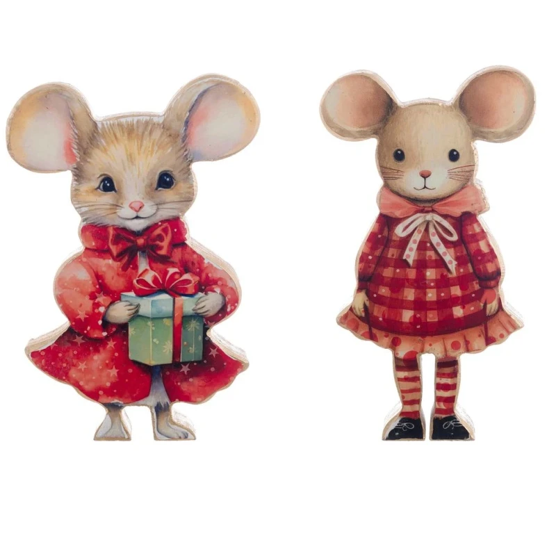 Blanc MariClò - Little Mouse Christmas Tale Decoration - B