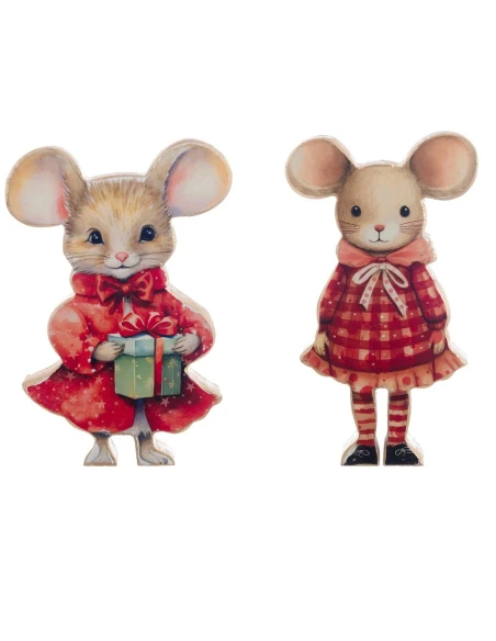 Blanc MariClò - Little Mouse Christmas Tale Decoration - B
