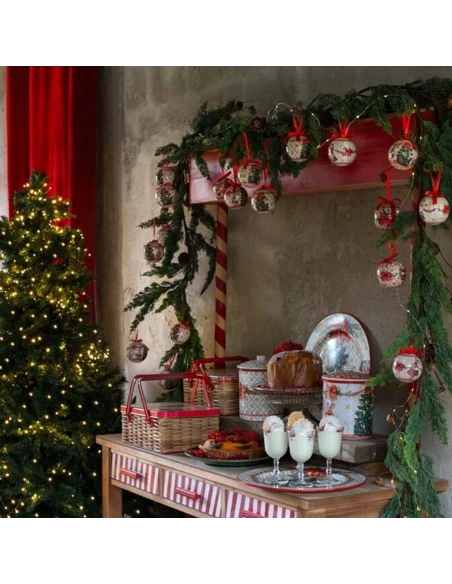 Blanc MariClò - Scatola Ottagonale con 5 Decori