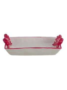 Blanc MariClò - Tray with Red Bows - Candy Cane