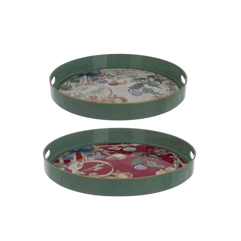 Blanc MariClò - Dream Weaves Round Tray - Red