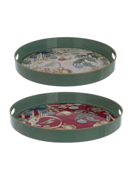 Blanc MariClò - Dream Weaves Round Tray - Red