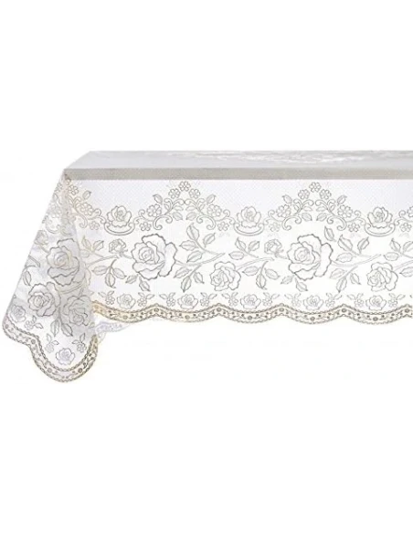 Blanc MariClò - Gold Vinyl Lace Tablecloth - 112 x 112 cm