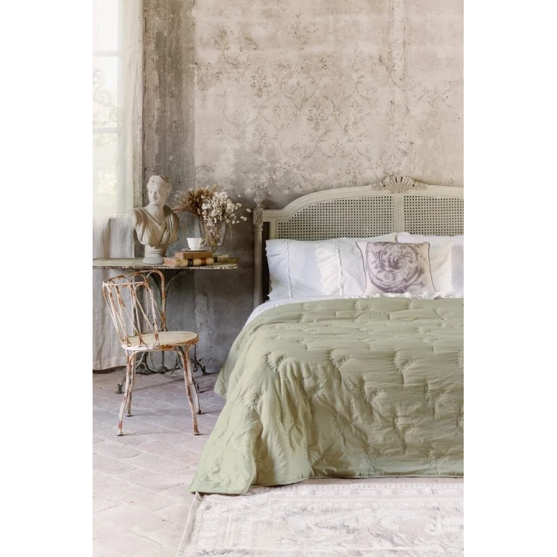 Blanc MariClò - Le Moisson Embroidery Quilt - 260 x 260 cm