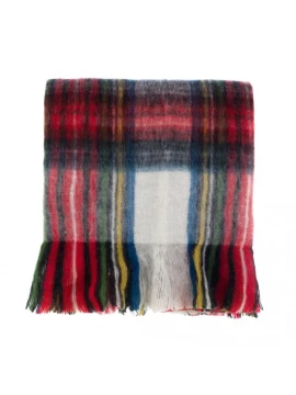 Blanc MariClò - Plaid with Vintage Tartan Fringes - 130 x 200 cm