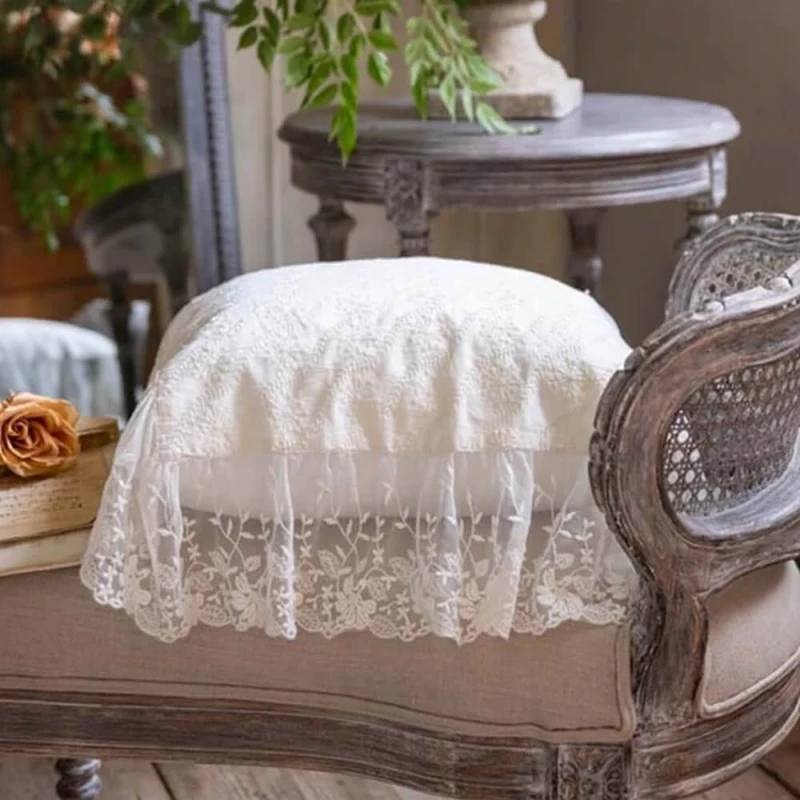 Blanc MariClò - Cuscino con Gale Dentelle - 40 x 40 cm