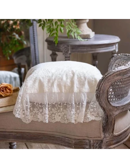 Blanc MariClò - Cuscino con Gale Dentelle - 40 x 40 cm