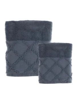 Blanc MariClò - Pair of Weaved Sponges - Dark Grey