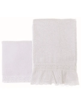 Blanc MariClò - Sangallo Ruffle Sponge Pair - White