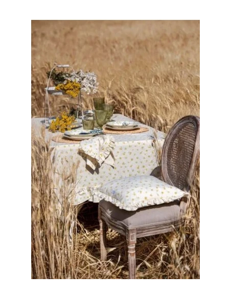 Blanc MariClò - Runner with Gala Floret Collection - Yellow