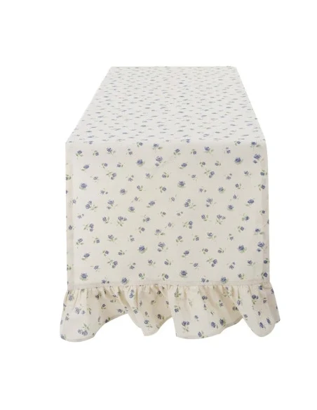 Blanc MariClò - Runner con Gala Floret Collection - Blu