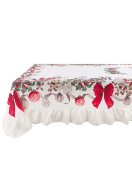Blanc MariClò - Tablecloth with Christmas Symphony Gala - 180 x 270 cm
