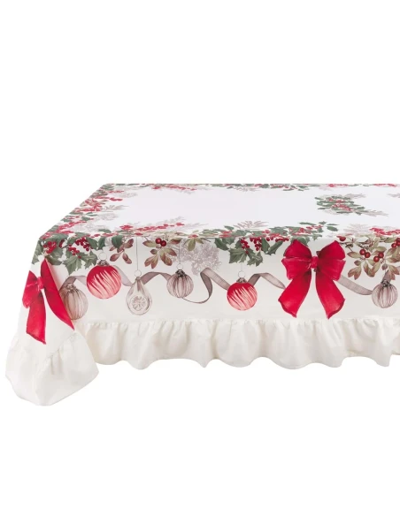Blanc MariClò - Tablecloth with Christmas Symphony Gala - 180 x 270 cm