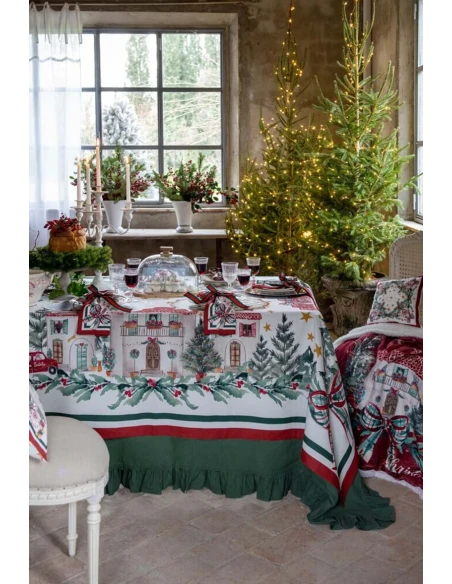 Blanc MariClò - Runner Natale Italiano Collection - 50 x 180 cm