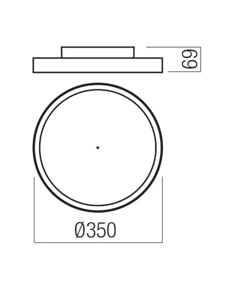 Redo Group - Dama Lampada da Soffitto - Nero Opaco / Oro