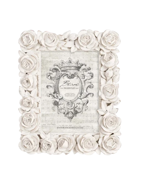 Blanc MariClò - Portafoto Rose Sentimento - Bianco Anticato