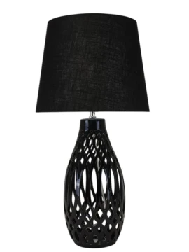 Henriette - Fusion Porcelain Table Lamp - Black