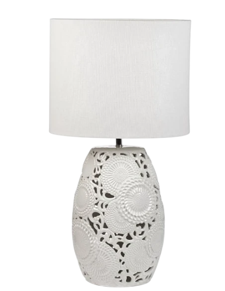 Henriette - Kyoto Porcelain Table Lamp - White