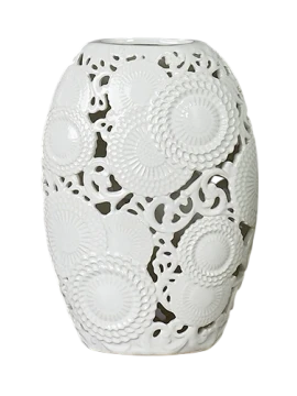 Henriette - Kyoto Perforated Vase - White