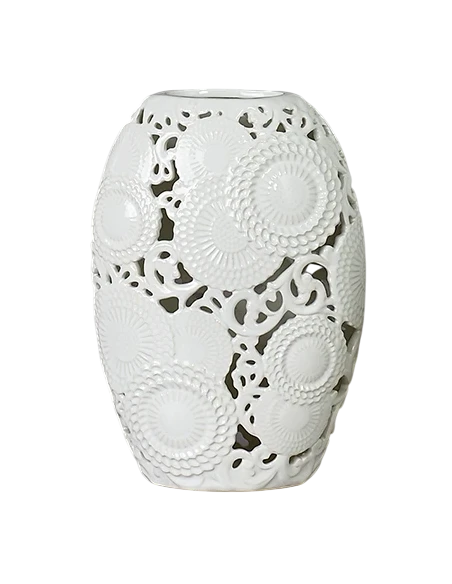 Henriette - Kyoto Perforated Vase - White
