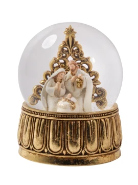 Henriette - Nativity Globe Music Box - Gold