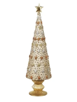Henriette - Christmas Tree Decoration with Tricolor Stars - H 45 cm