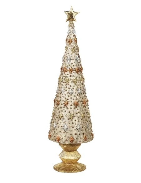 Henriette - Christmas Tree Decoration with Tricolor Stars - H 45 cm