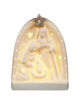 Henriette - Nativity Scene Decoration with Light - Matte White