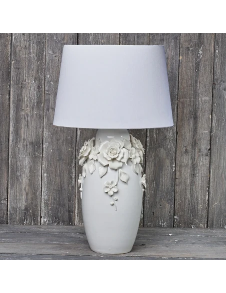 Henriette - Lampada da Tavolo Petali - Bianco