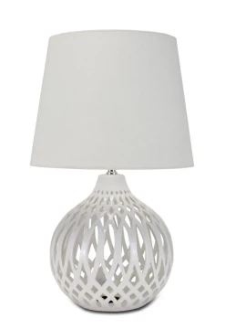 Henriette - Fusion Porcelain Spherical Table Lamp - White