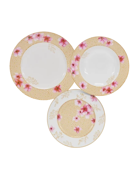 Henriette - Servizio Tavola Pesco - 18 Pezzi