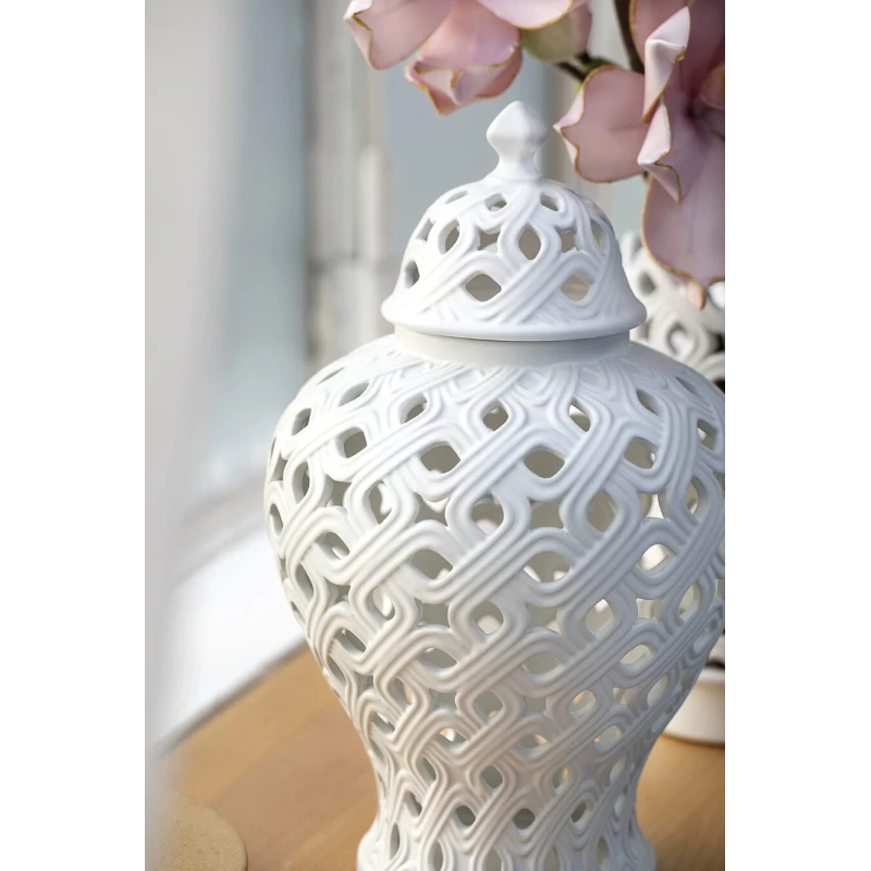 Henriette - Potiche Intrecci - Bianco