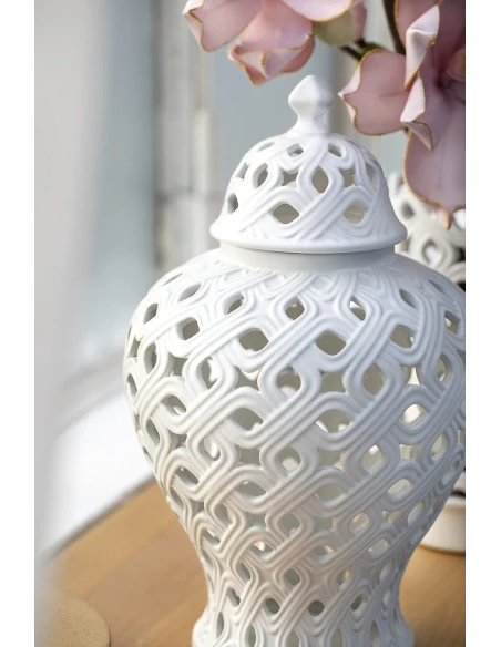 Henriette - Potiche Intrecci - Bianco