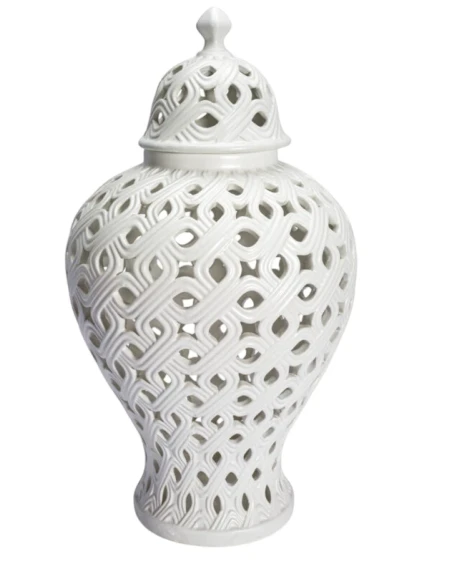 Henriette - Potiche Intrecci - Bianco