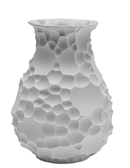 Henriette - Vaso Rocks Flussi Bianco - H 31 cm