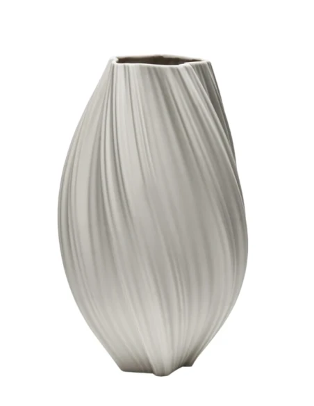 Henriette - White Flows Tourbillon Vase - H 33 cm
