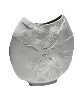 Henriette - White Flows Rippled Vase - H 33 cm