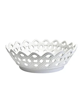 Henriette - Coppa in Ceramica Intrecci - Bianco