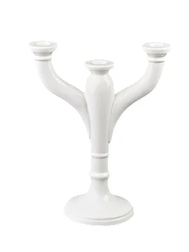 Henriette - Dali 3-Arm Ceramic Candle Holder - White