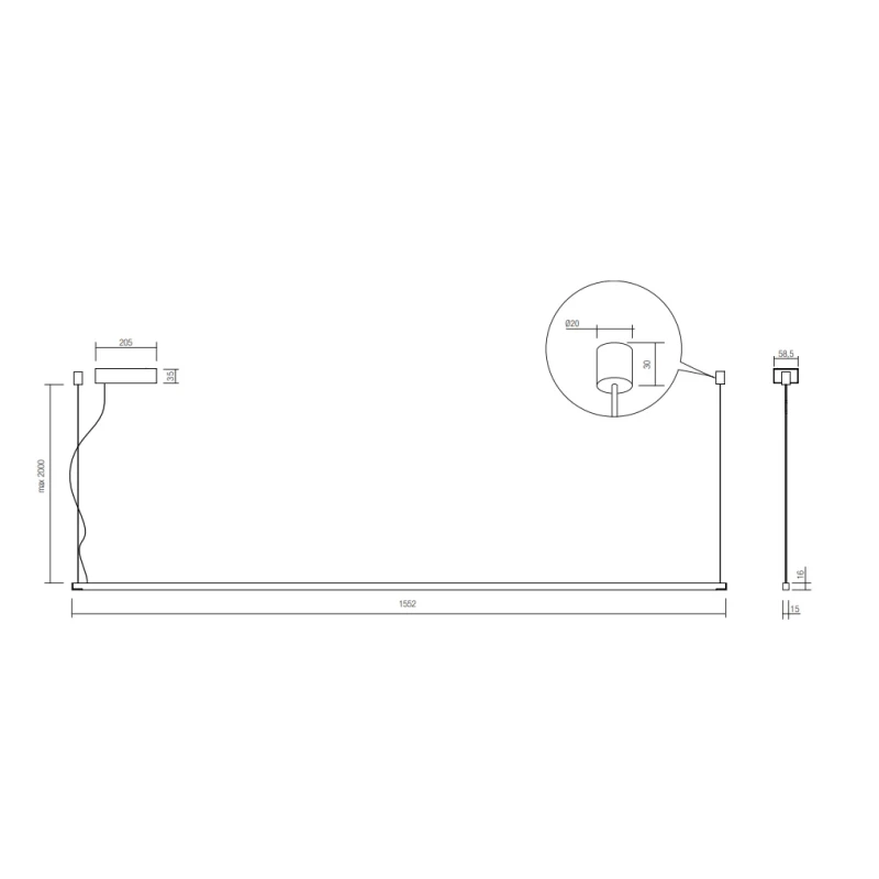 Redo Group - Acrobat Lampada a Sospensione - Nero Opaco